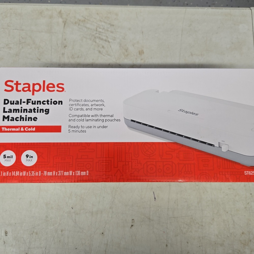 Staples - Staples® Thermal & Cold Laminator, 9" Width, /Gray (5738801/5738802) -